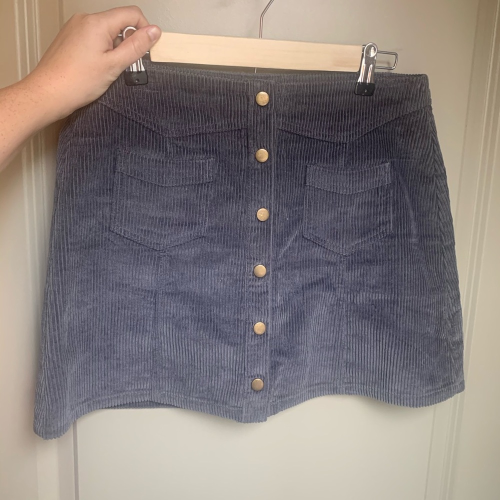 Altard State Grey Corduroy Skirt